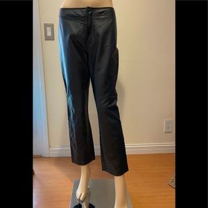 Guess black leather pants